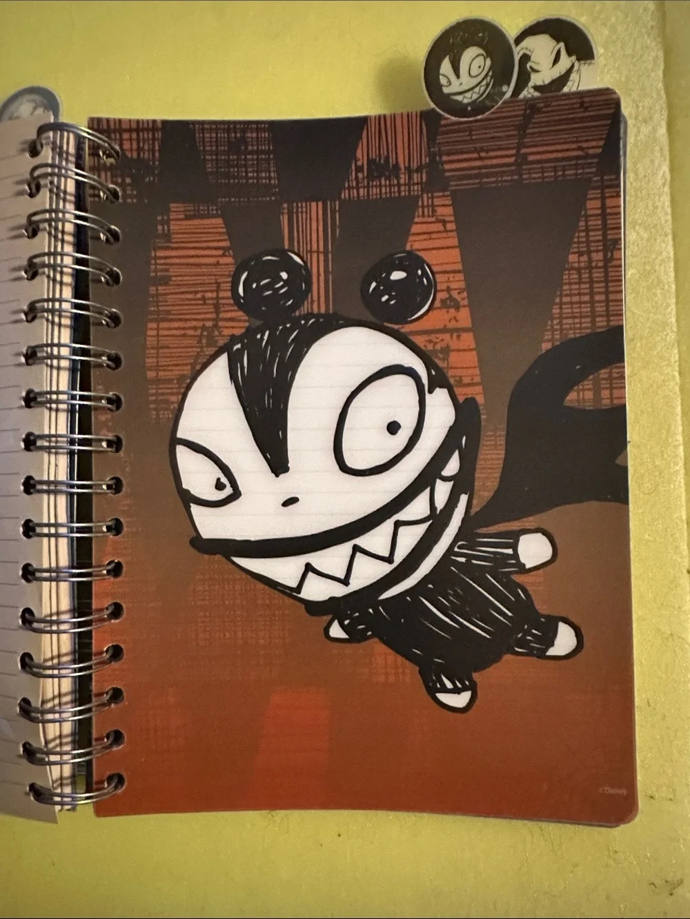 Disney The Nightmare Before Christmas Spiral Notebook - Black & Orange